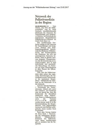 Wilhelmshavener Zeitung vom 23.02.2017