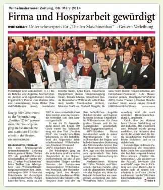 Wilhelmshavener Zeitung vom 06.03.2014