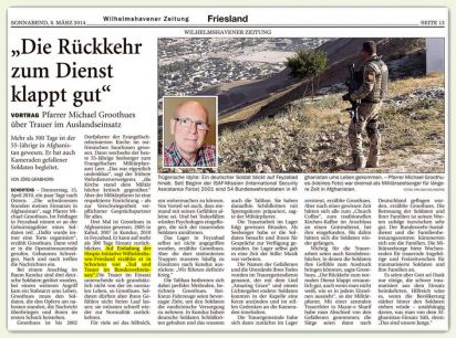 Wilhelmshavener Zeitung vom 08.03.2014