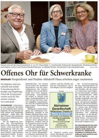 Wilhelmshavener Zeitung vom 05.09.2018