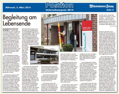 Wilhelmshavener Zeitung vom 05.03.2014